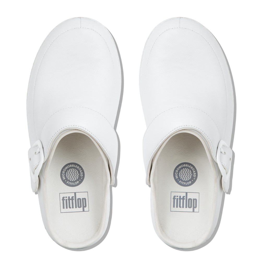 Fitflop Womens Clogs White - Gogh Pro Superlight Leather - TH7269104